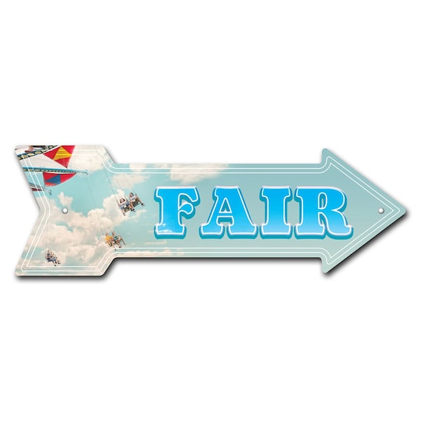 Fair Arrow Sign Funny Home Decor 24in Wide